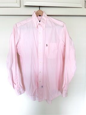 Ralph Lauren Classic Pink Button-Down Dress Shirt